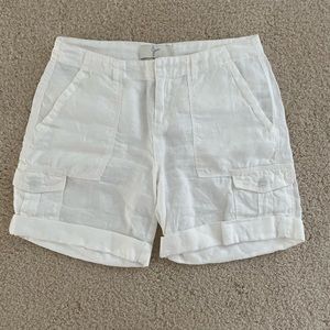 Joie Linen Cargo Shorts White Size 2